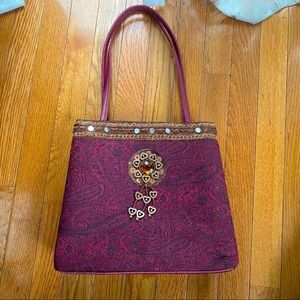 Maroon Bohemian Shoulder Bag